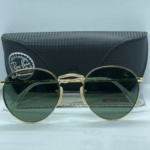 Brand New & Auth Rayban Round Rb3447 Gold with Green